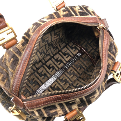 FENDI Zucca Small Boston bag Brown Vintage g7vd3e