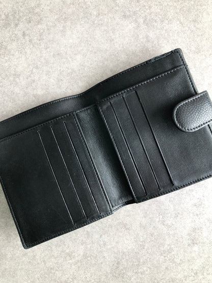 CHANEL Coco Mark 折疊皮夾 黑色復古 a7ppdi