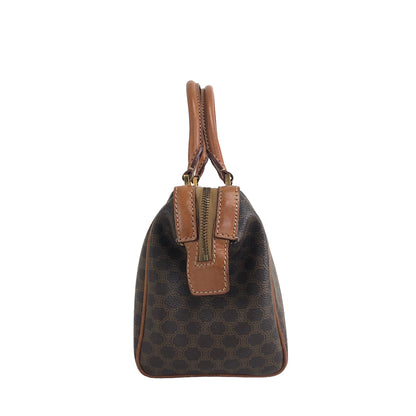 CELINE Macadam Two-way Handbag Shoulder bag Brown Vintage abjhud