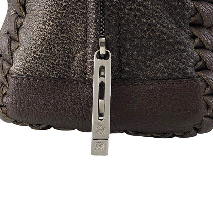 LOEWE Amazona28 Anagram Handbag Boston bag Brown Vintage rd4izx