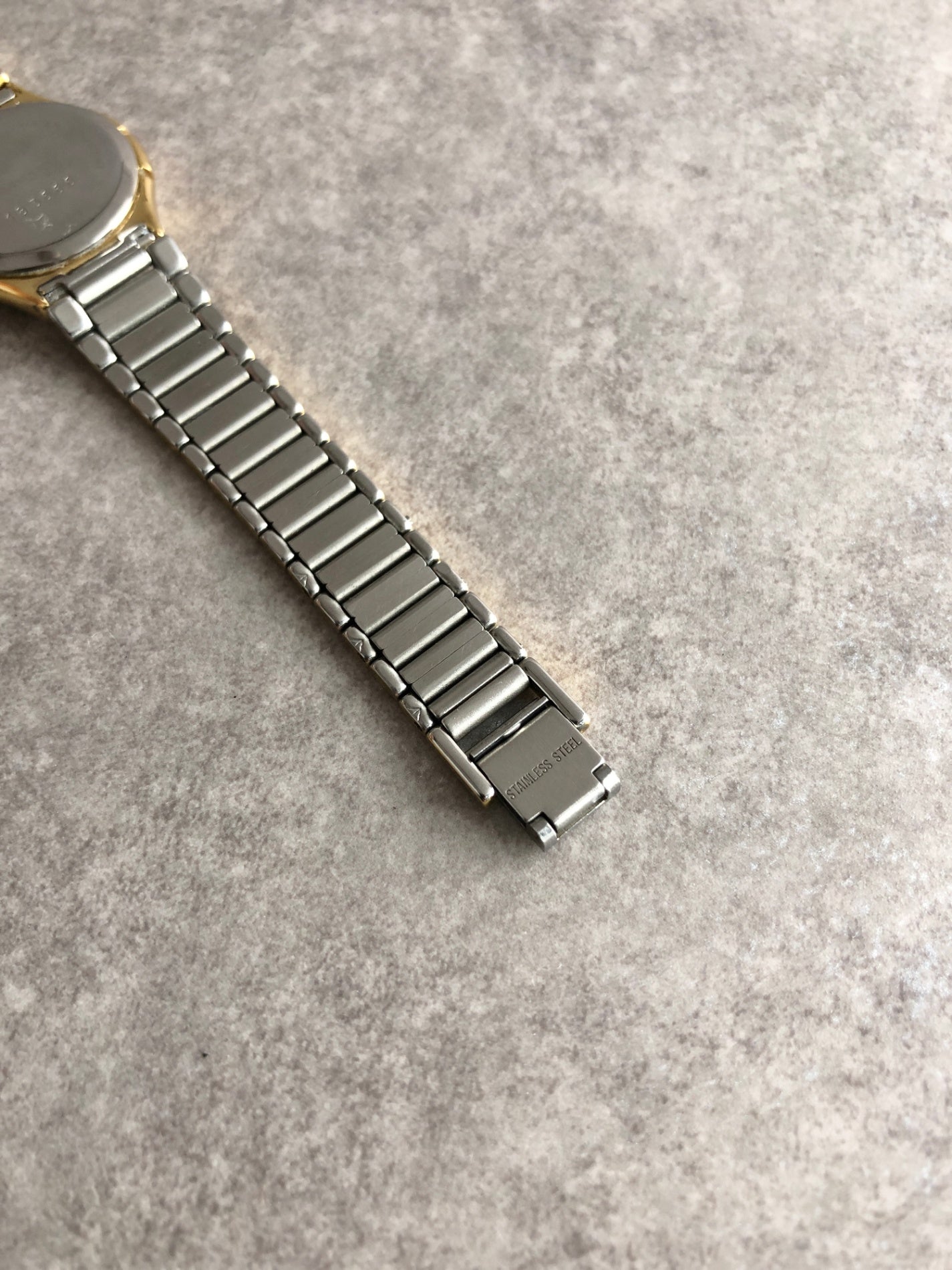 Yves Saint Laurent YSL Logo Watch Silver×Black Vintage as4e87