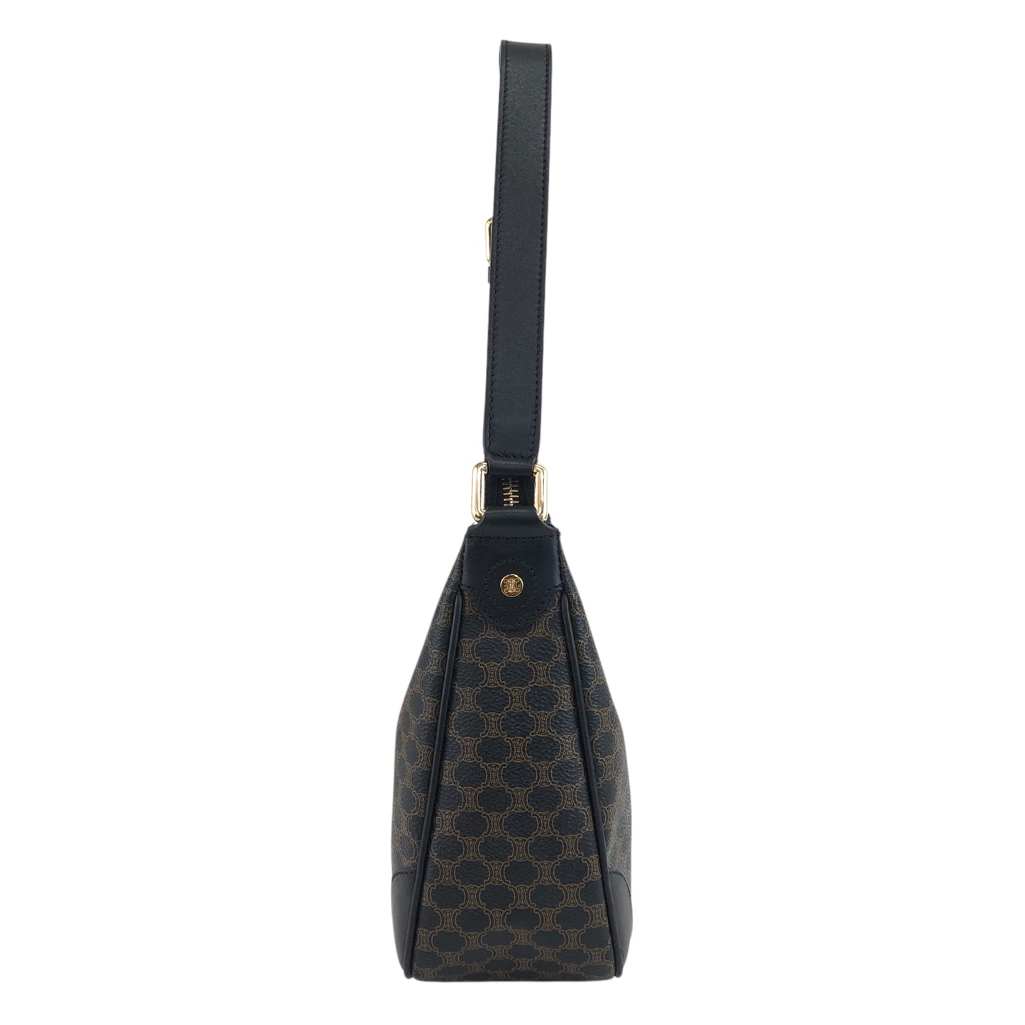 CELINE Macadam Shoulder bag Black Vintage kibhz7