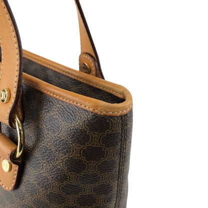 CELINE Macadam Handbag Totebag Brown Vintage v7jdmm