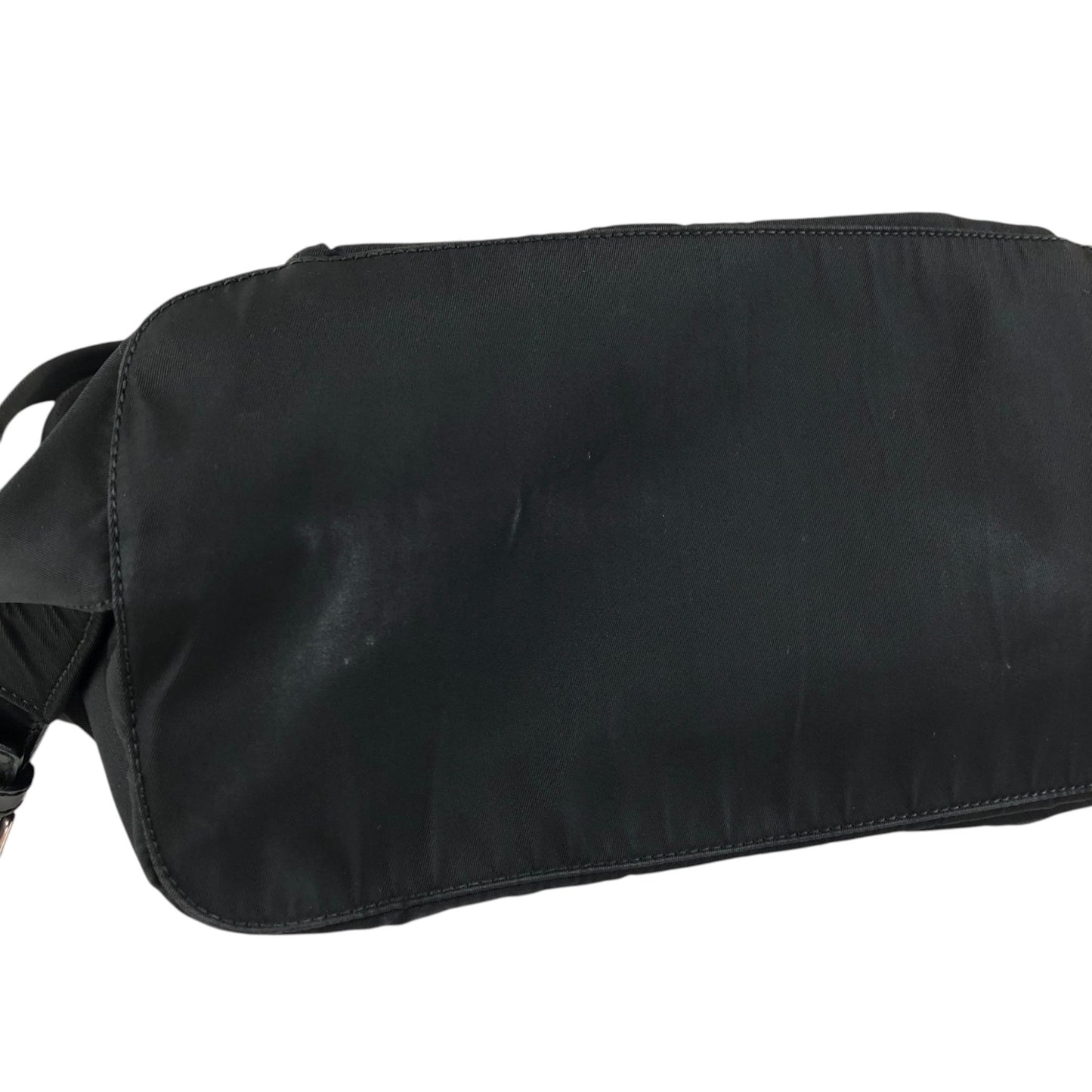 PRADA Tessuto Triangle Logo Front Buckle Front Pocket  Backpack Black Vintage 6abvn2