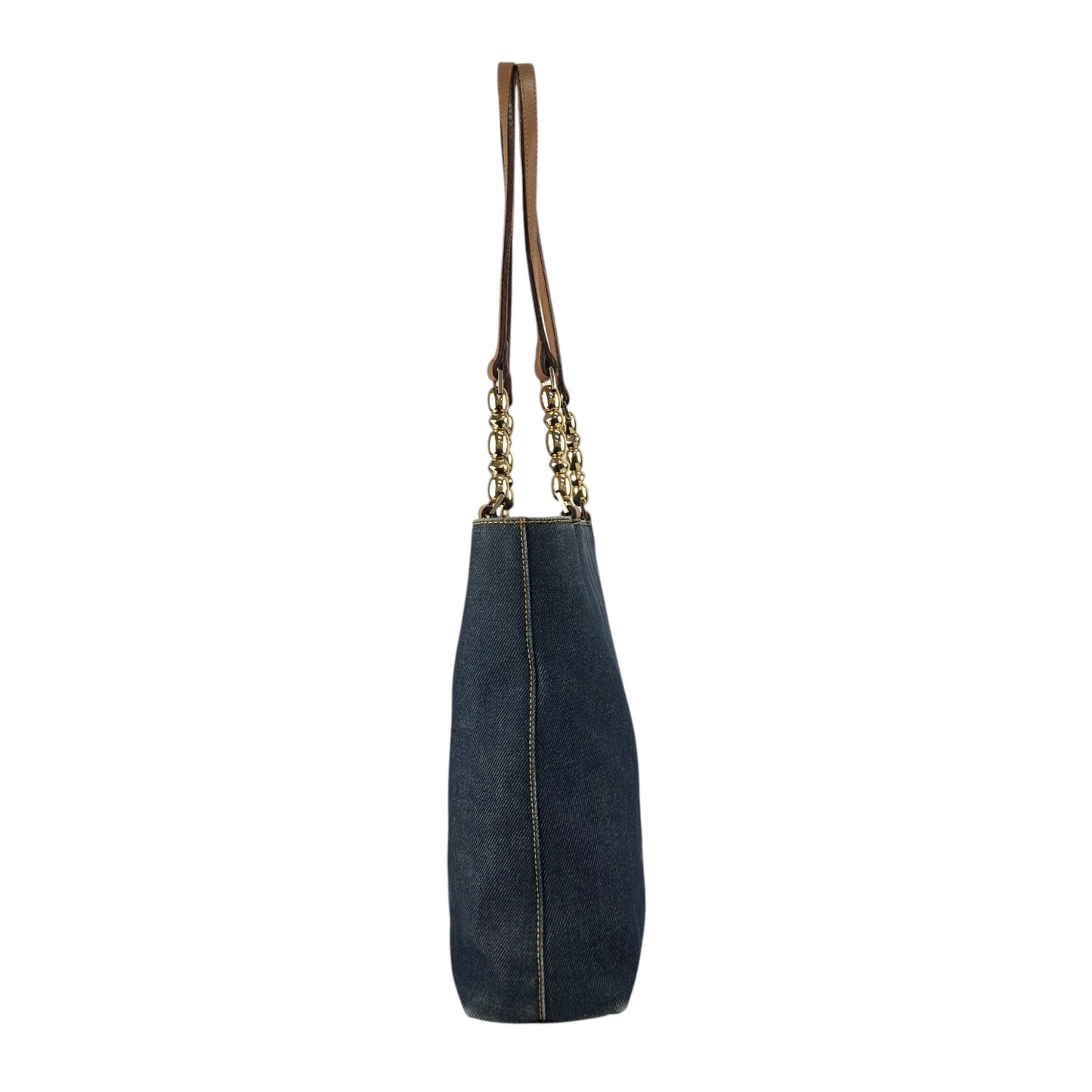 Christian Dior Logo Handbag Totebag Indigo Vintage kxnt2a