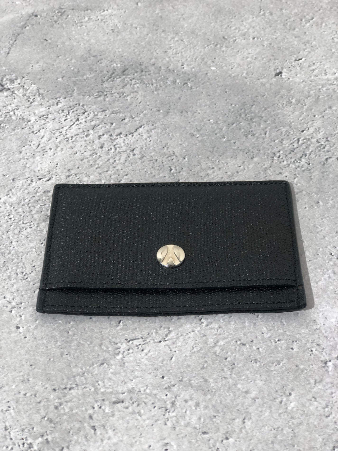 Yves Saint Laurent Leather Card holder Black Vintage 4bm2fd