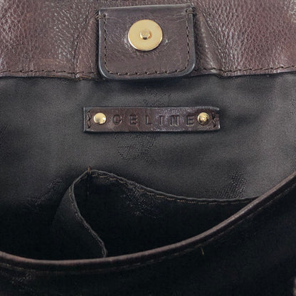 CELINE Horse Carriage Charm Handbag Brown Vintage tmv6c2