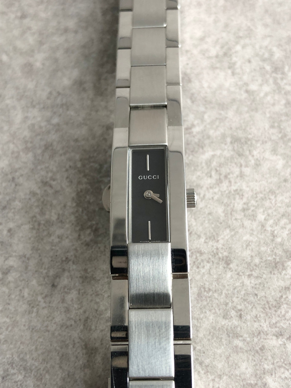 GUCCI Logo Quartz Watch Silver 4600L Vintage vw5zz5
