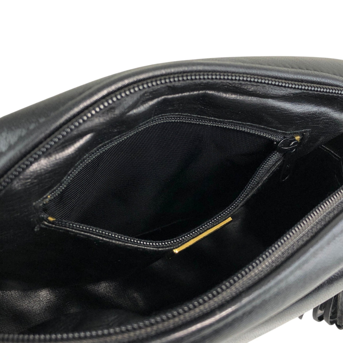 GIVENCHY Logo Tassel Chain Shoulder bag Black Vintage sgwgmf