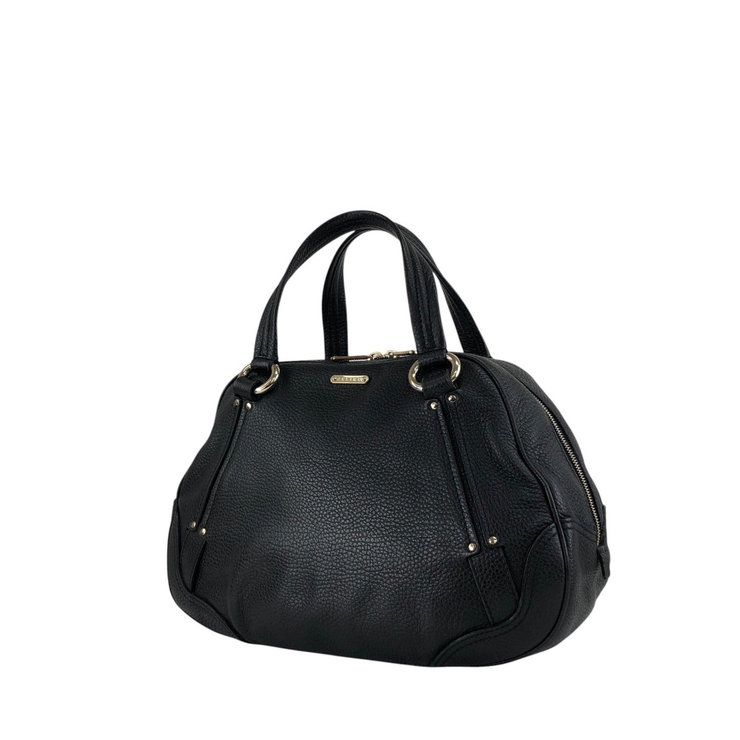 CELINE Logo Small Boston bag Handbag Black Vintage fr3ikk