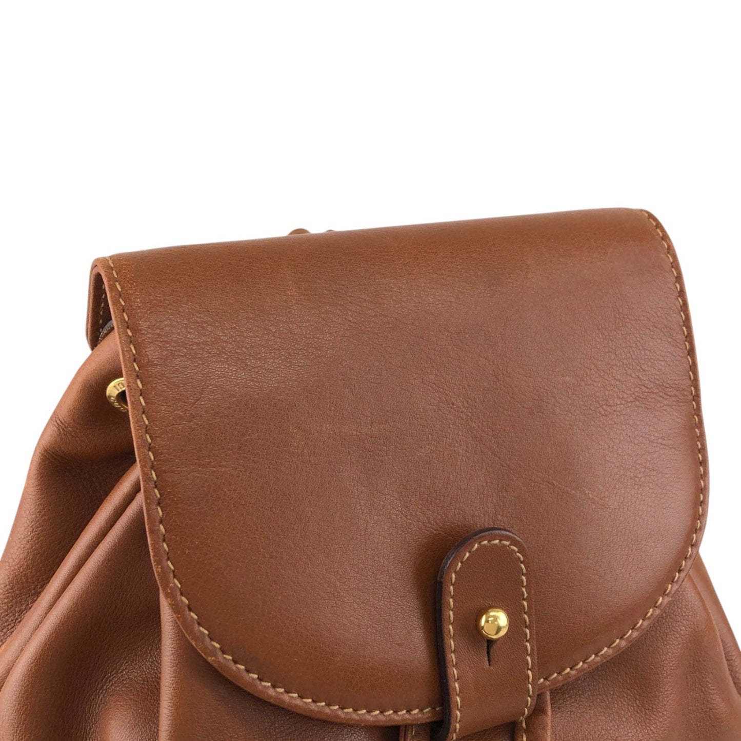GUCCI Bamboo Front Pocket Backpack Brown Vintage jfzn8g