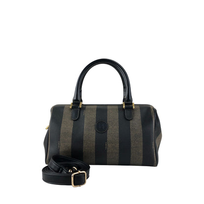 FENDI Pecan Two-way Small Boston bag Shoulder bag Brown Vintage ntzyuv