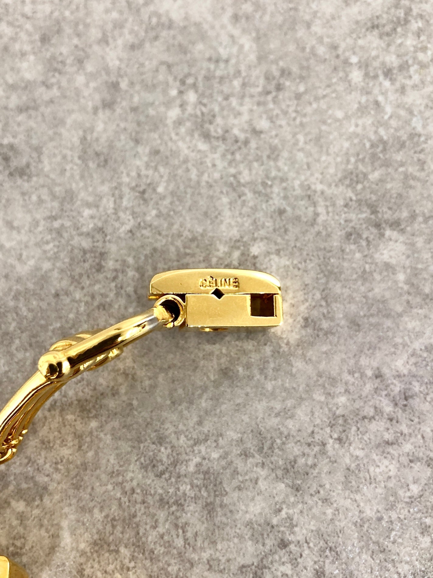 CELINE Horse Bit Bracelet Gold Vintage bc77dr