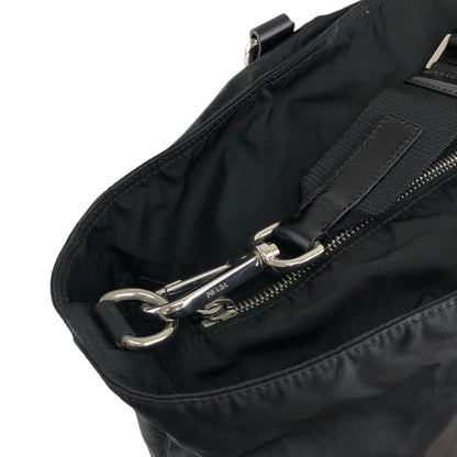 PRADA Tessuto Triangle Logo Two-way Handbag Shoulder bag Black Vintage 382dsw