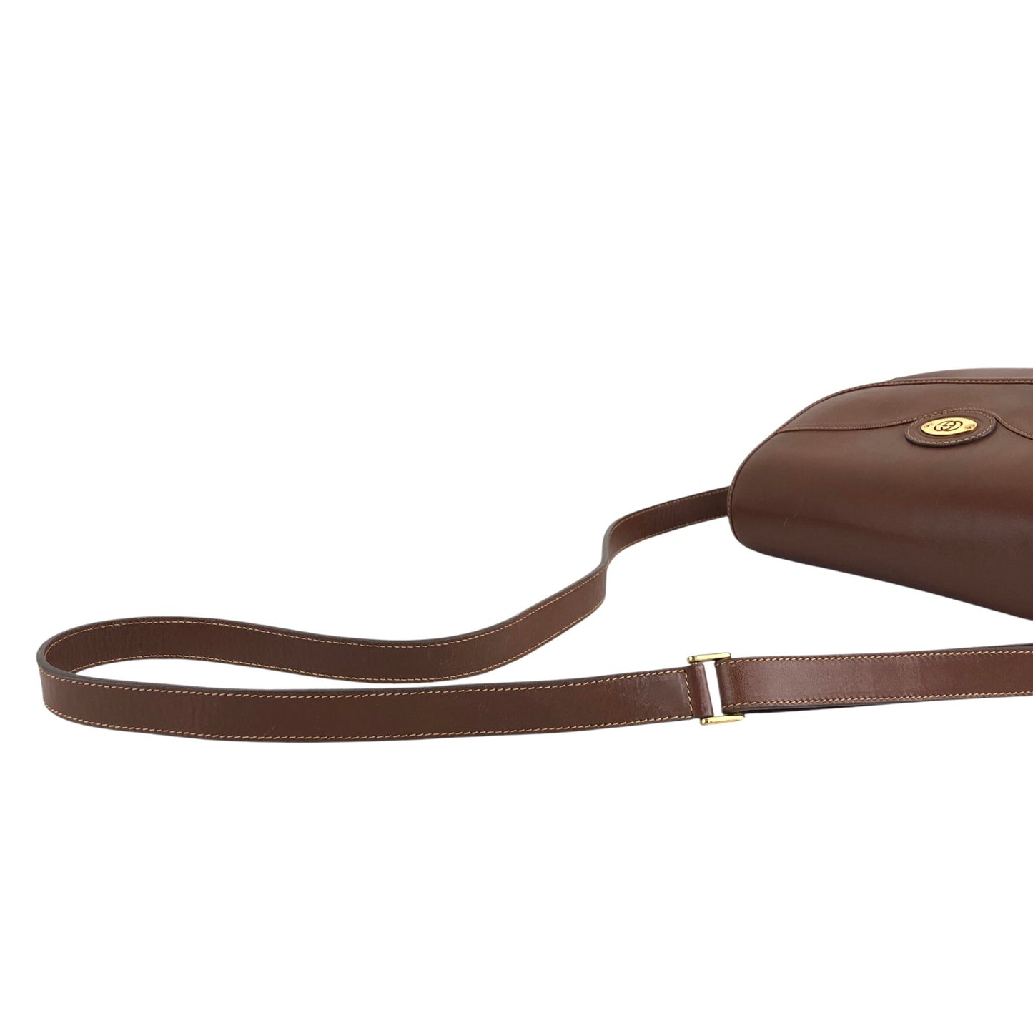 GUCCI Logo Shoulder bag Brown Vintage 56um6g