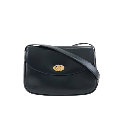 CELINE Blason Turn LocK Shoulder bag Navy Vintage uaxp5e