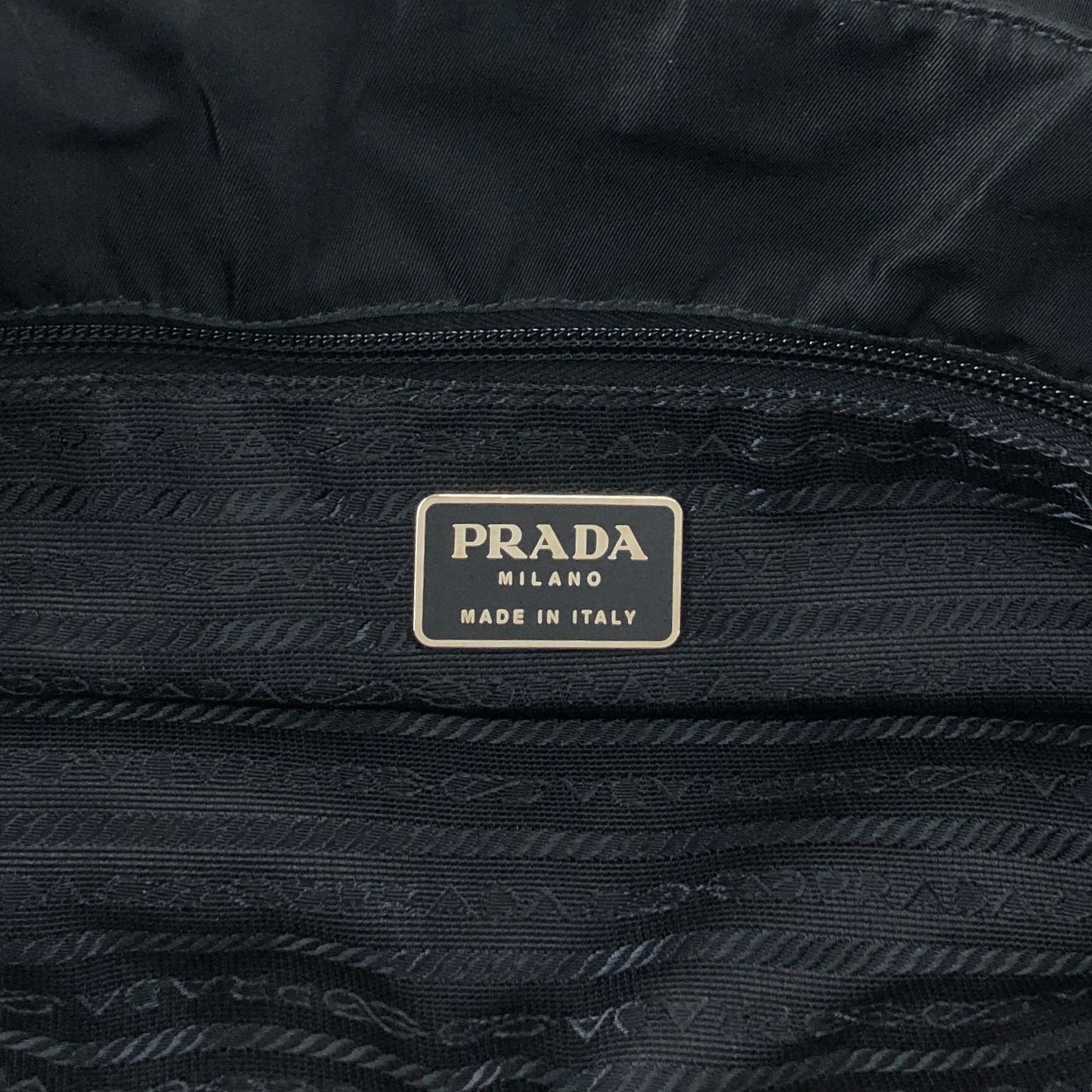 PRADA Tessuto Triangle Logo Totebag Black Vintage rp4ywn