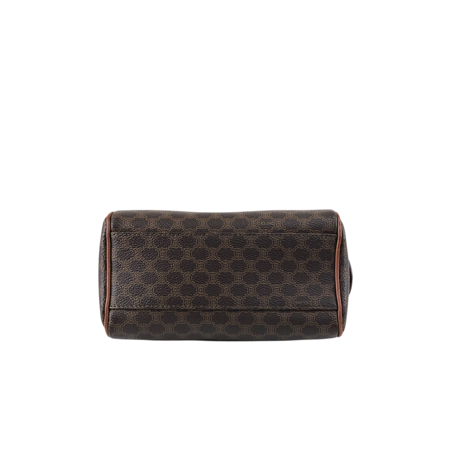 CELINE Macadam Two-way Small Boston bag Shoulder bag Brown Vintage 8fppkm