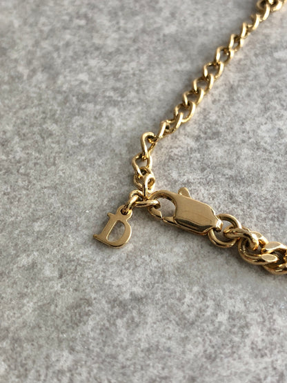 Christian Dior Logo Bracelet Gold Vintage vme2u5