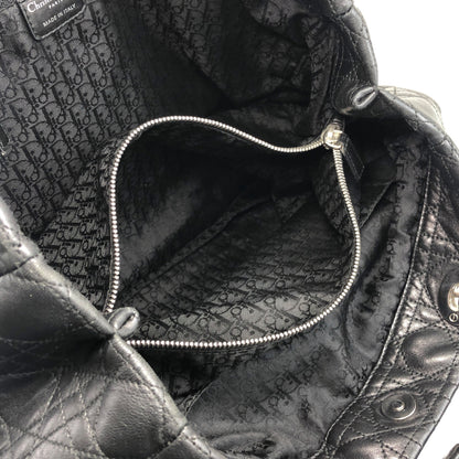 Christian Dior Lady Dior Cannage Charm Totebag Black Vintage niu5pt