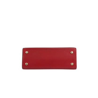 CELINE Two-way Handbag Shoulder bag Red Vintage 23vmug