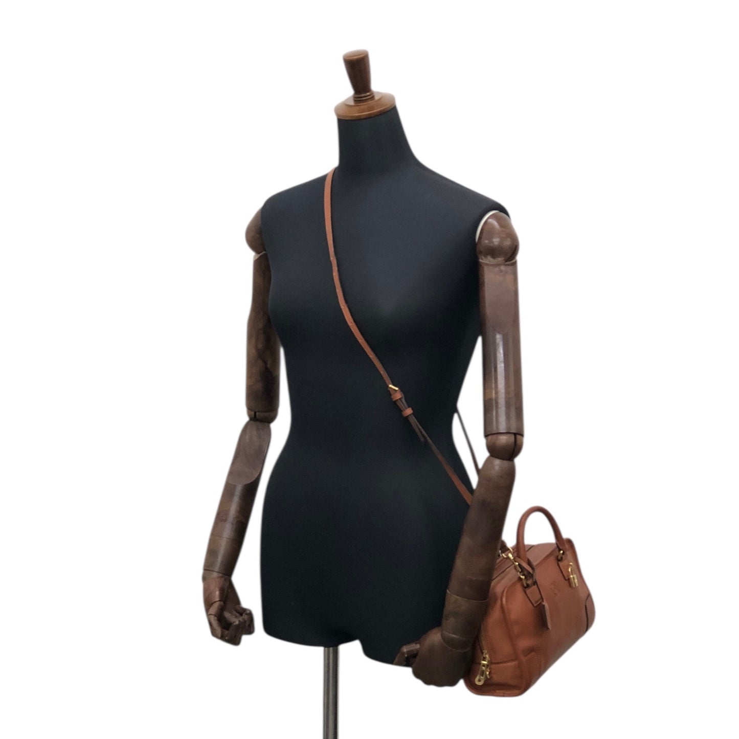 LOEWE Amazona23 Anagram Two-way Small Boston bag Shoulder bag Brown Vintage 3m6b28