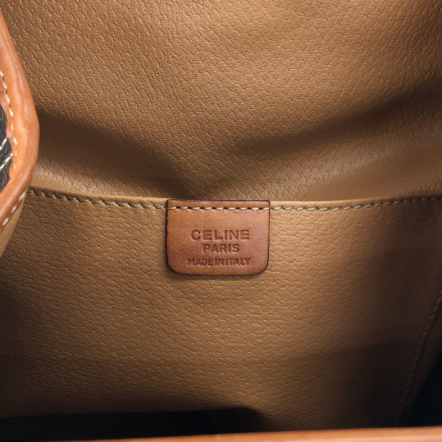 CELINE Macadam Triomphe Flap Backpack Brown Vintage mesz66
