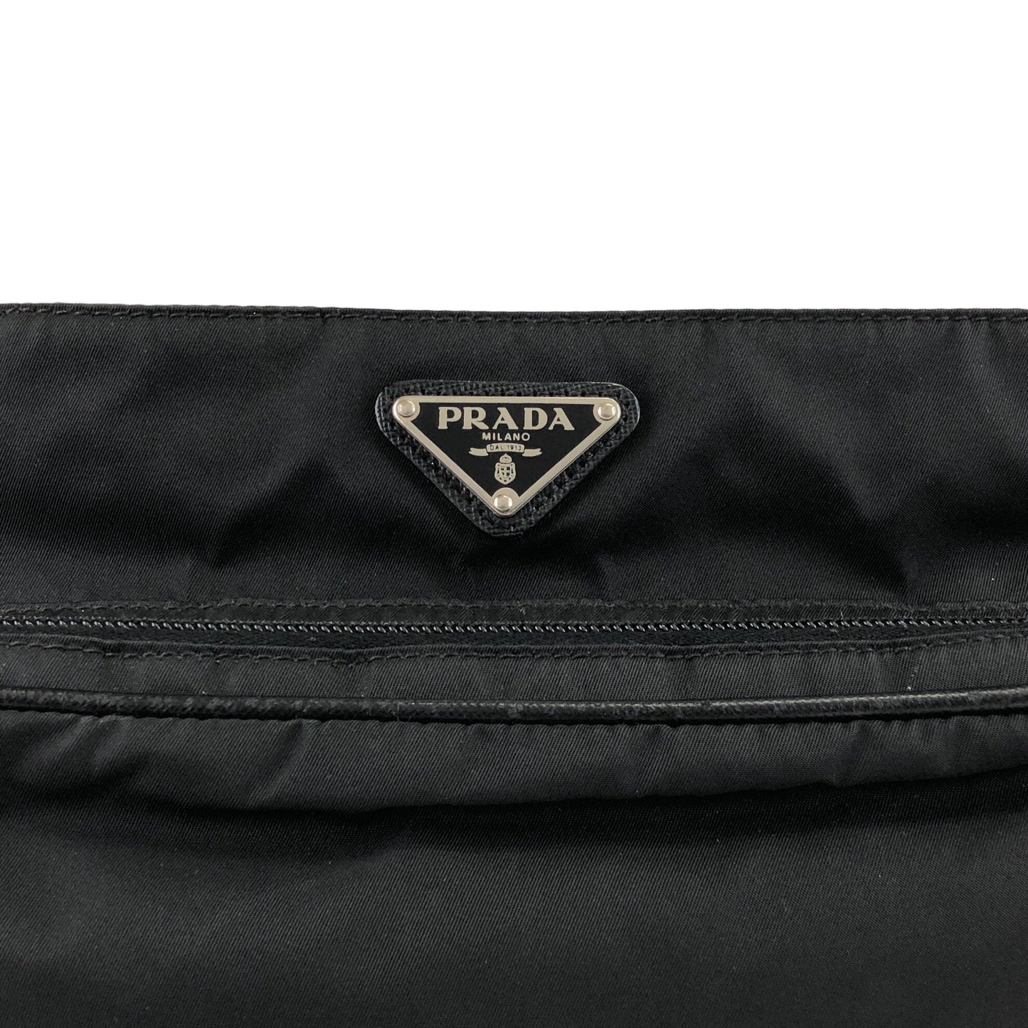 PRADA Triangle Logo Shoulder bag Black Vintage jbnjag