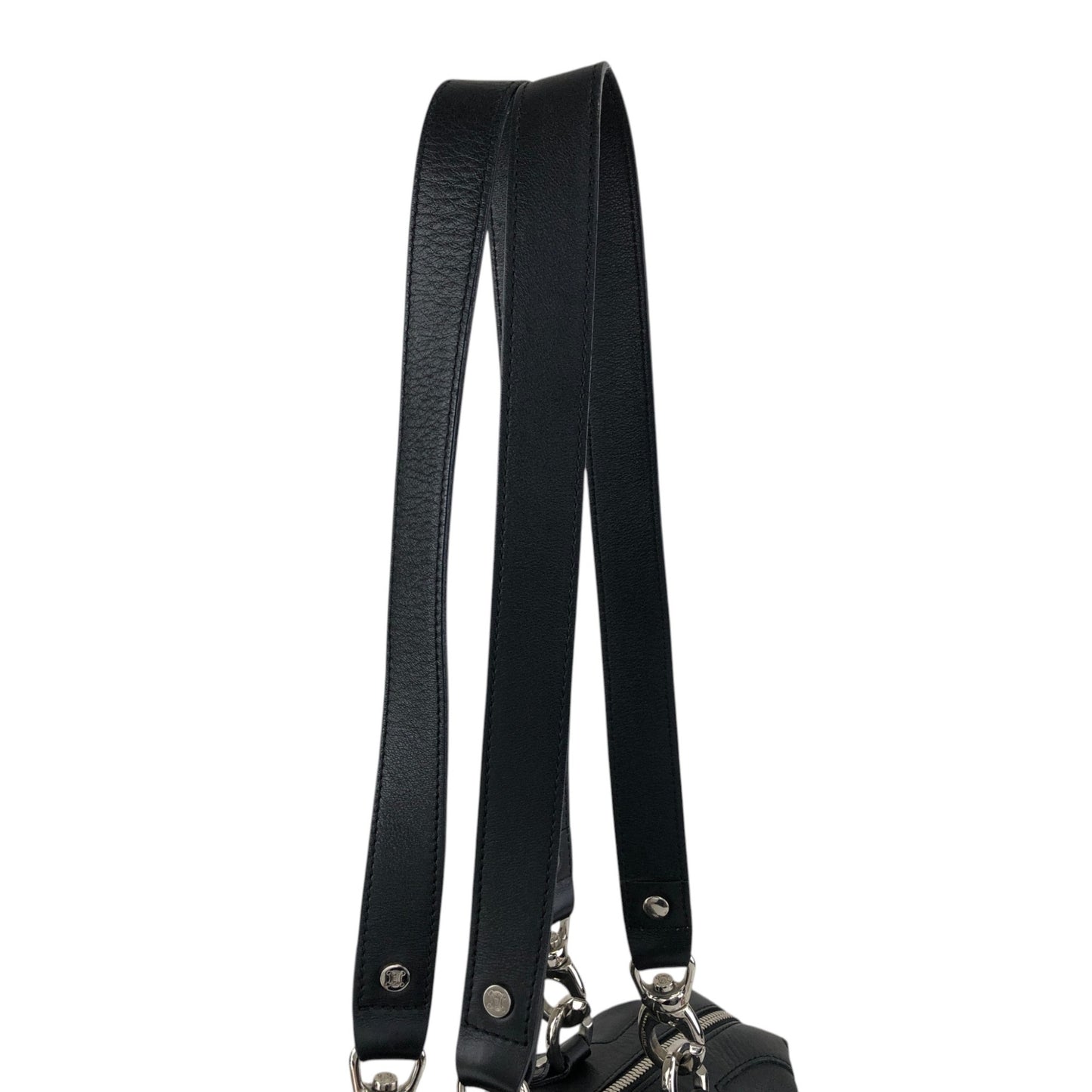 CELINE Blason Shoulder bag Black Vintage ftjas7