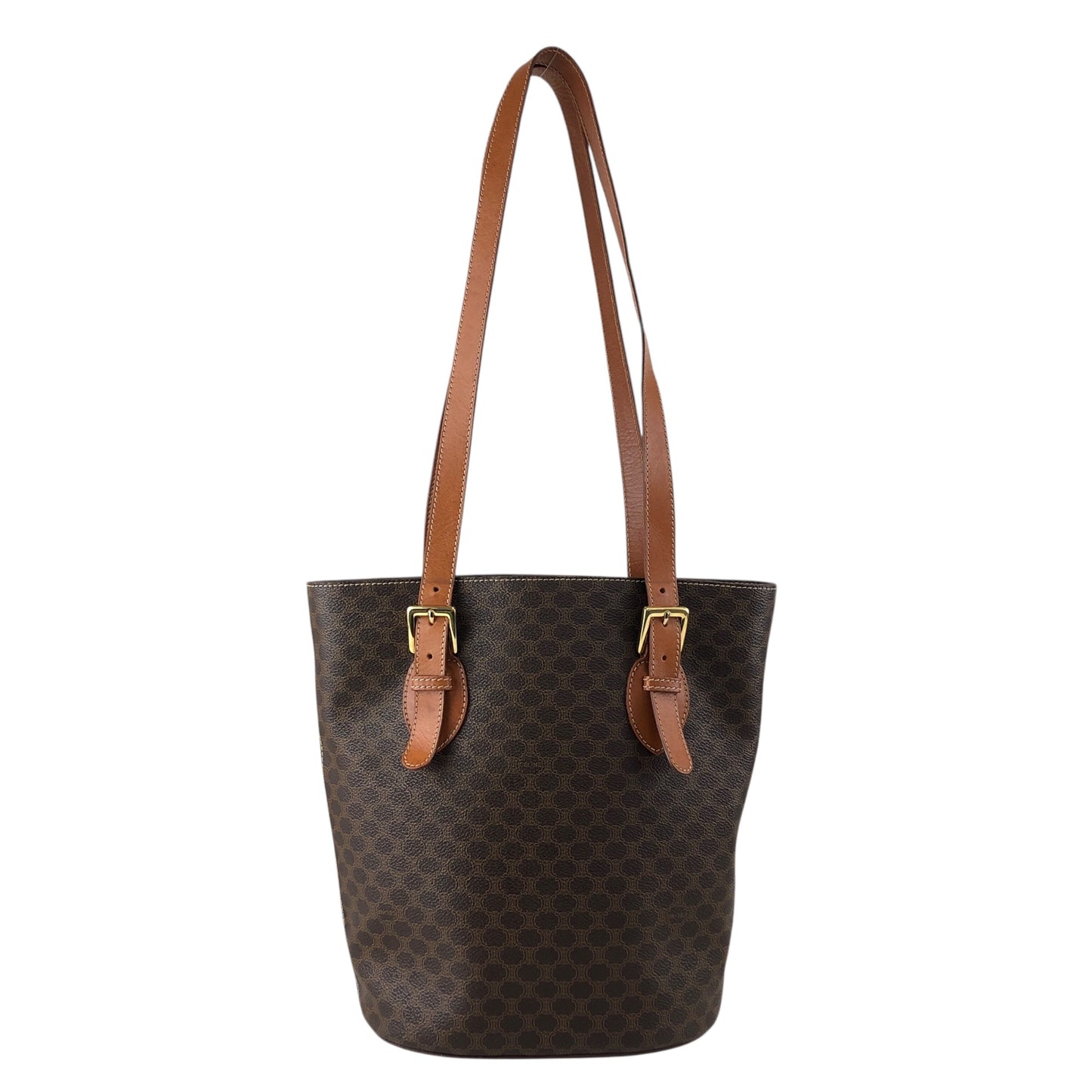 CELINE Macadam Blason Totebag Brown Vintage krmf4c