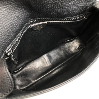 CELINE Circle Logo Shoulder bag Black Vintage bz4cv2