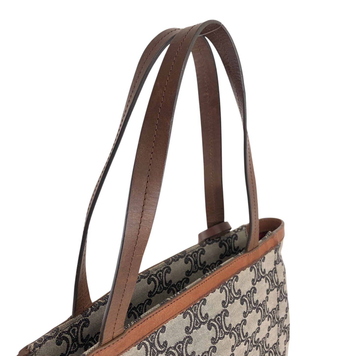 CELINE Triomphe Totebag Brown Vintage 38764j