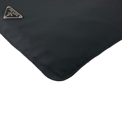 PRADA Tessuto Triangle Logo Shoulder bag Black Vintage 3vh55r