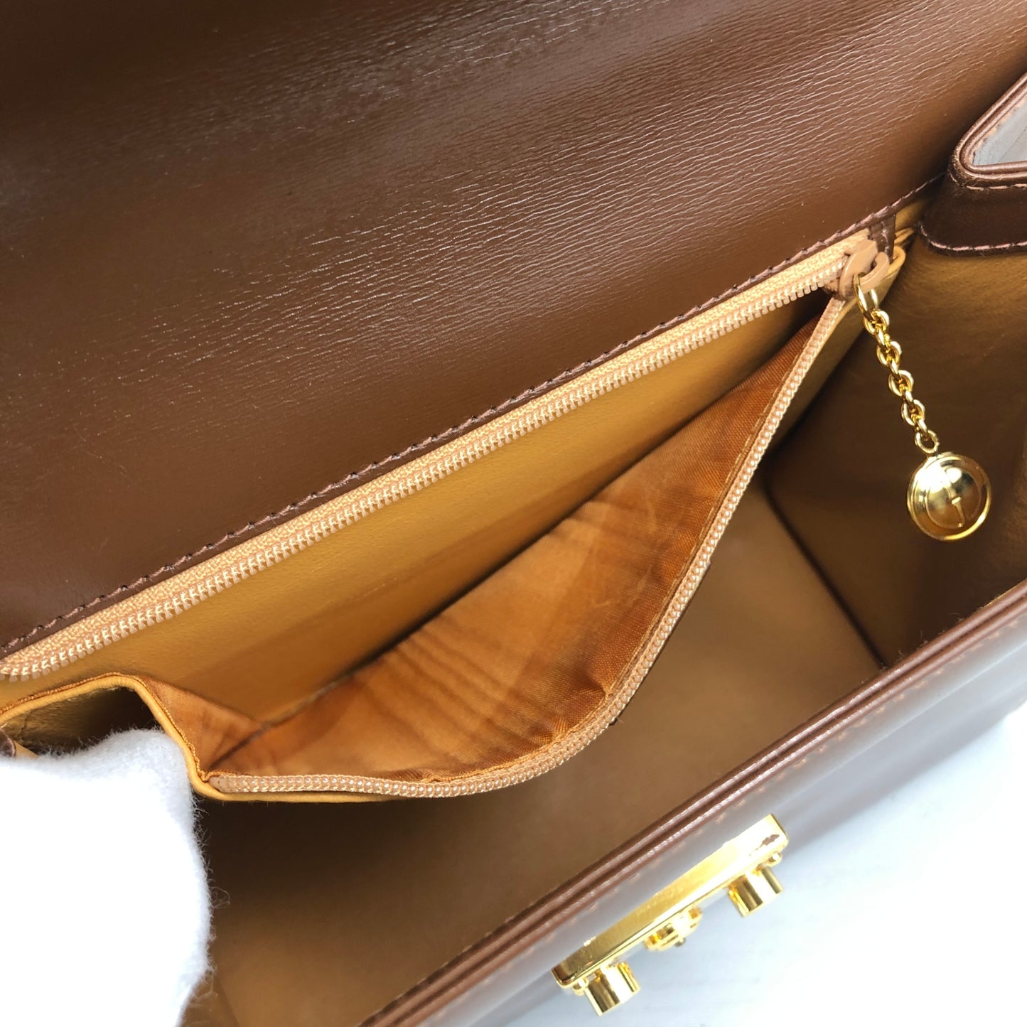 GUCCI Two-way Handbag Shoulder bag Brown Vintage icv4fg