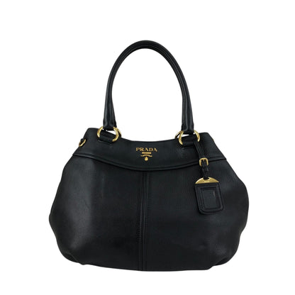 PRADA Logo Handbag Black Vintage 8mhtj6