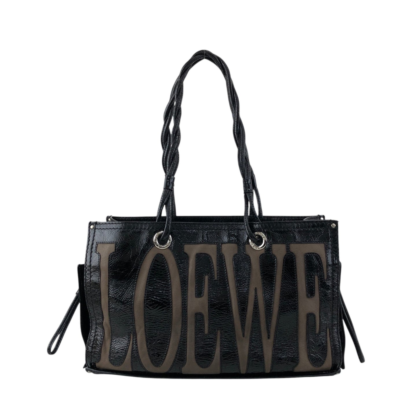 LOEWE Anagram Handbag Totebag Black Vintage n7ecge