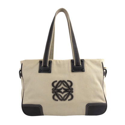 LOEWE Anagram Shoulder bag Totebag Beige Vintage pyd3ku