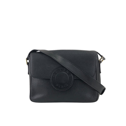 CELINE Circle Logo Shoulder bag Black Vintage bz4cv2