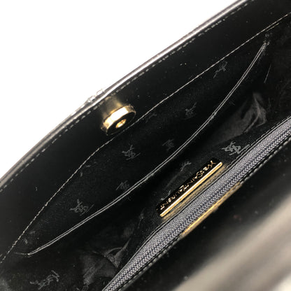 Yves Saint Laurent YSL Logo Handbag Black Vintage saezt8
