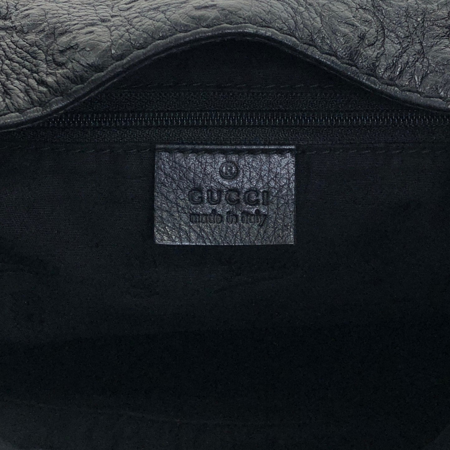 GUCCI Logo Shoulder bag Hobobag Black Vintage f2bysj