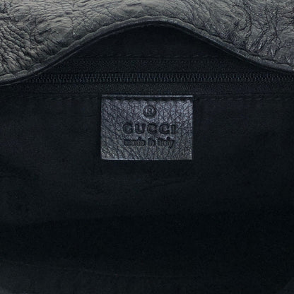 GUCCI Logo Shoulder bag Hobobag Black Vintage f2bysj