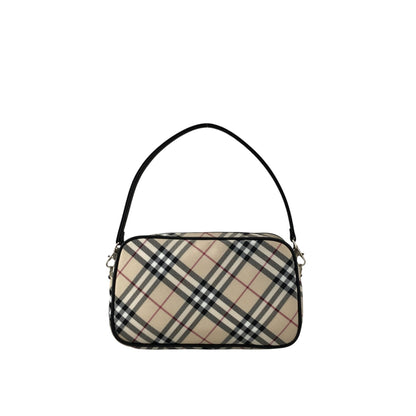 BURBERRY Nova Check Shoulder bag Beige Vintage kg336h