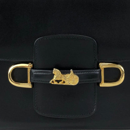 CELINE Horse Carriage Shoulder bag Black Vintage gec7v4