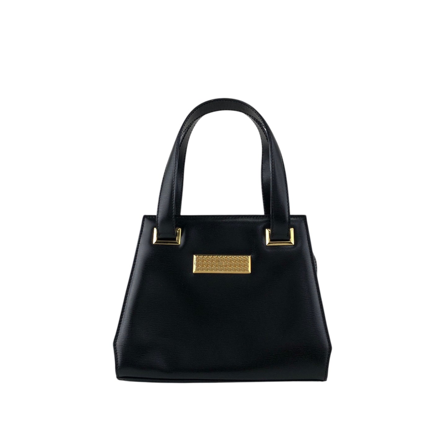 Christian Dior Logo Small Handbag Black Vintage f27cnx