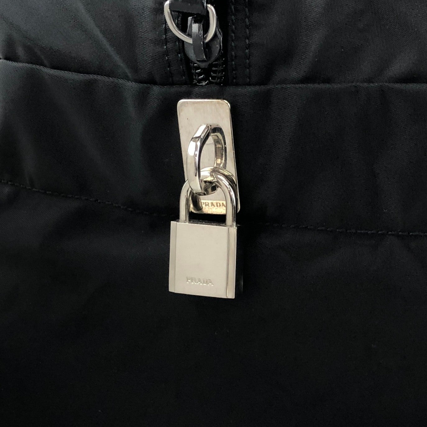 PRADA Tessuto Triangle Logo Boston bag Black Vintage utr82b