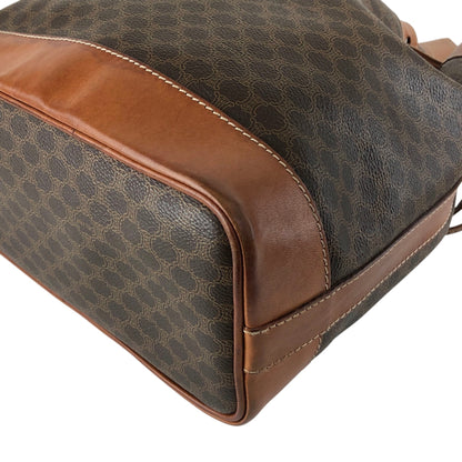 CELINE Macadam Blason Drawstring Shoulder bag Brown Vintage mp3xvi