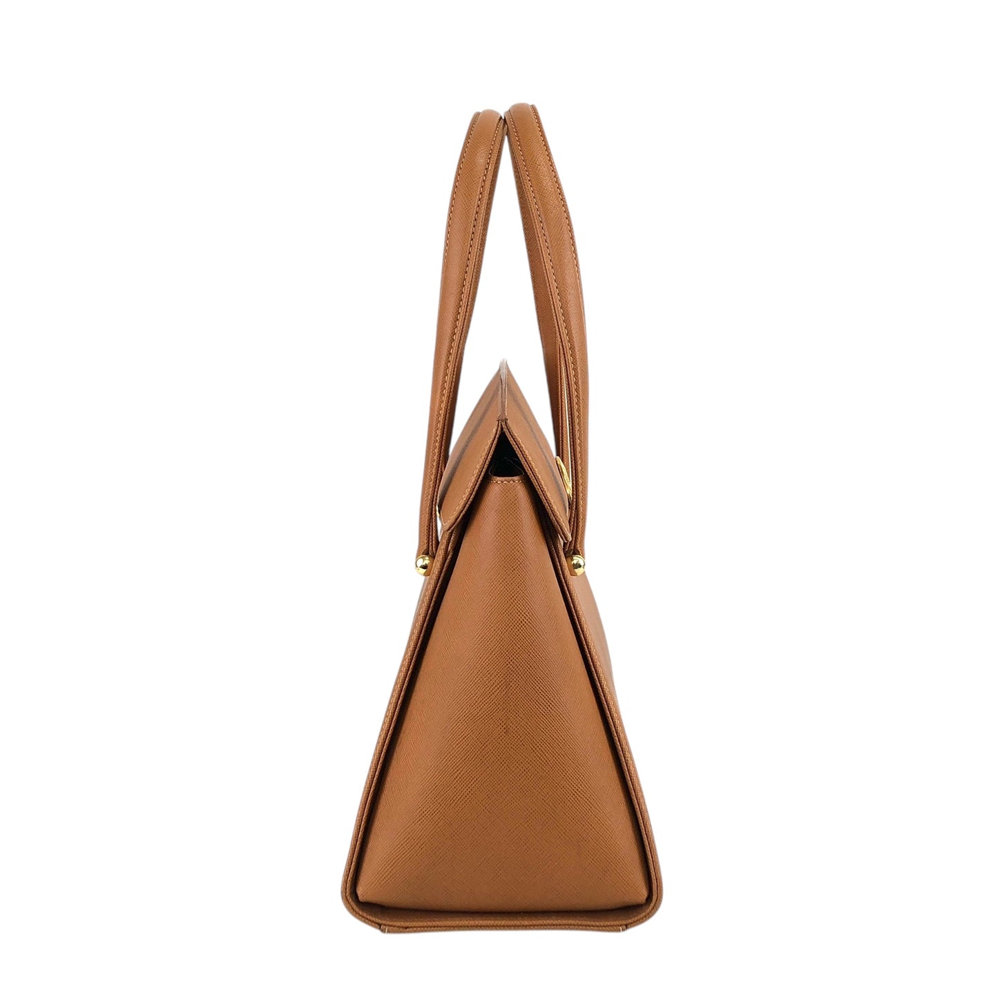 VALENTINO GARAVAN Medal Motif  Handbag Camel Vintage yg5ysc