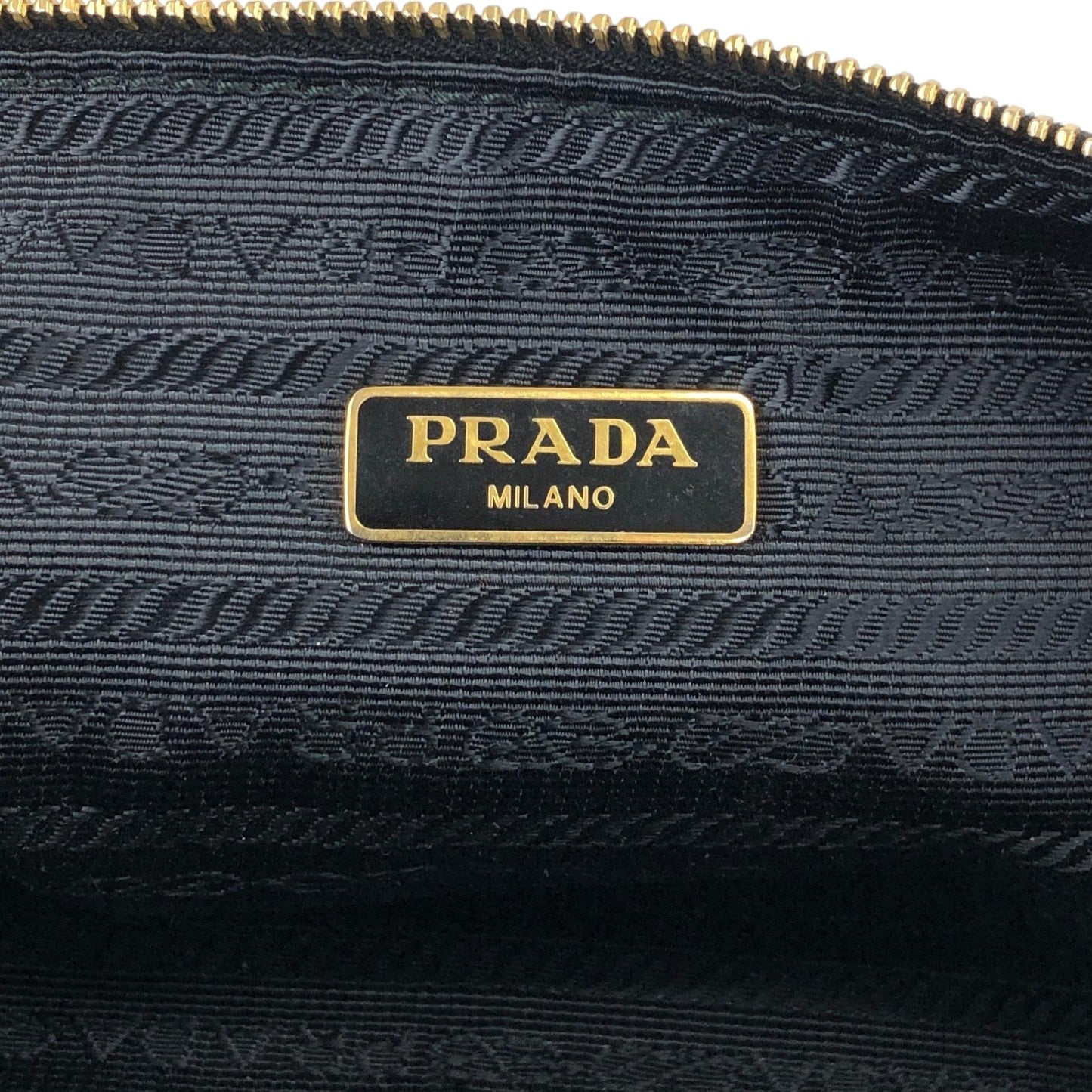 PRADA Logo Small Chain Shoulder bag Black Vintage ckmyc2