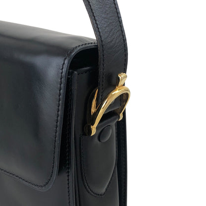 CELINE Horse Carriage Shoulder bag Black Vintage rfmfw6
