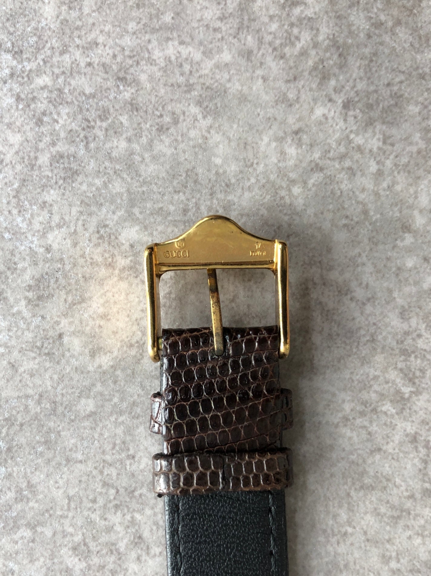 GUCCI Sherry Line Quartz Watch Brown×Gold Vintage vng8gz